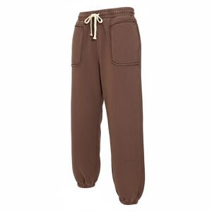 Natasha Wide Leg Joggers in Brown
